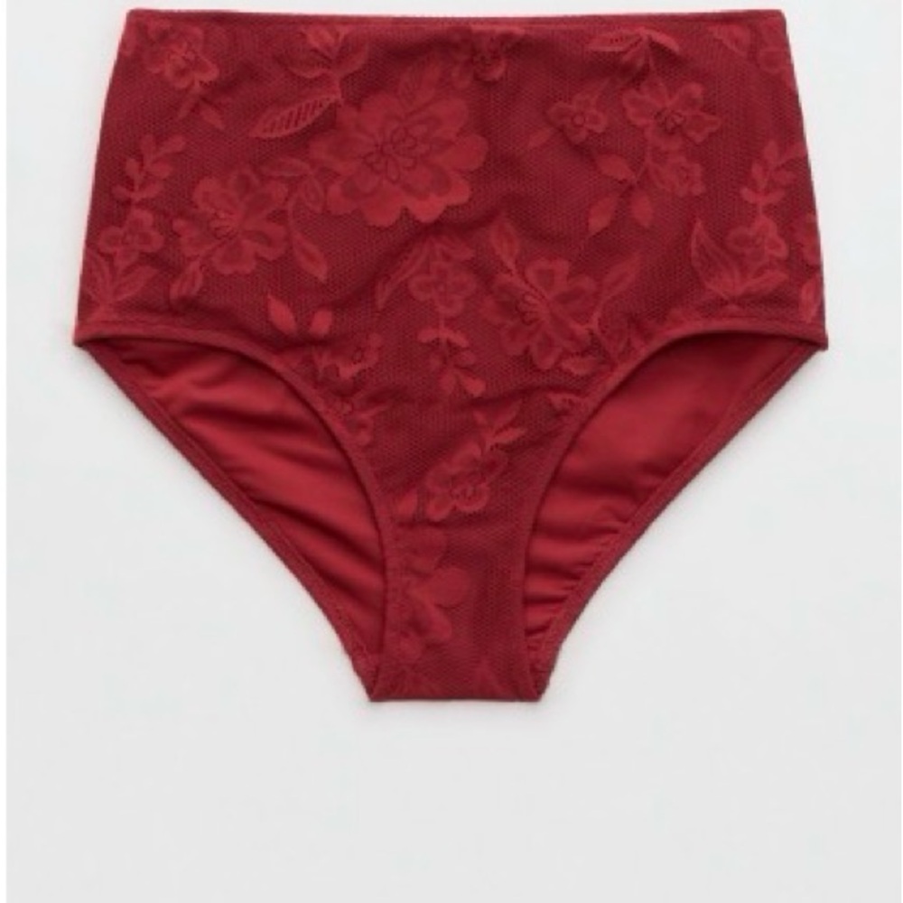 Aerie Floral lace  High-Waisted bikini bottom NWT